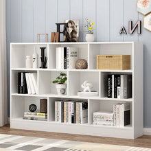 Load image into Gallery viewer, Wooden 3-Tier Freestanding Bookcase Storage Open Display Shelf