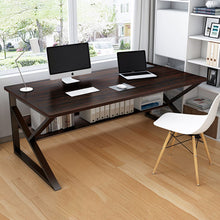 Load image into Gallery viewer, Home Desktop Computer Table With Wood Storage Frame