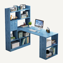 Load image into Gallery viewer, Premium Wooden Student Writing Desk With Collection Bookshelf