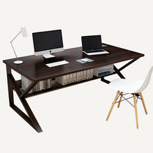 Load image into Gallery viewer, Home Desktop Computer Table With Wood Storage Frame