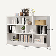 Load image into Gallery viewer, Wooden 3-Tier Freestanding Bookcase Storage Open Display Shelf