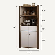 Load image into Gallery viewer, Triangular Collection Corner Storage Floor Cabinet,Black Oak