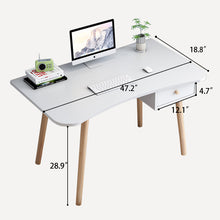 Load image into Gallery viewer, Nordic Warm White Bedroom Student Study Notebook Desk Office Furniture