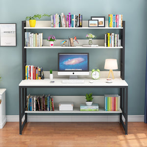 39" Computer Desk with Hutch and Bookshelf