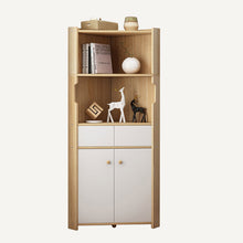 Load image into Gallery viewer, Home Wood Wall Corner Floor Cabinet For Living Room,Rubber Wood
