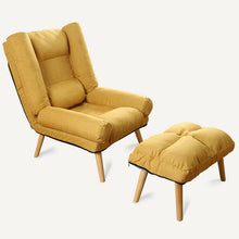 Load image into Gallery viewer, Single Recliner Lounge Sofa Armchair With Ottoman,Yellow 
