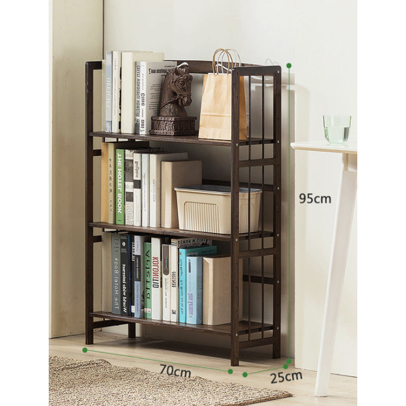 Multi-layer household bamboo plant standing bookshelf storage cabinet