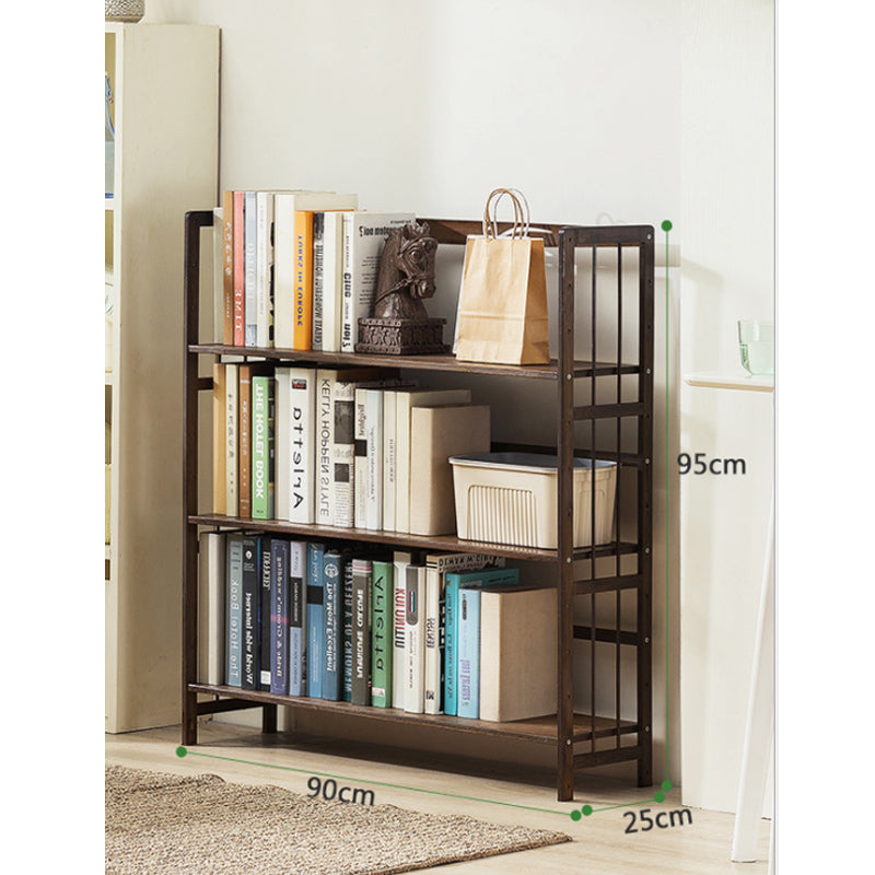 Multi-layer household bamboo plant standing bookshelf storage cabinet