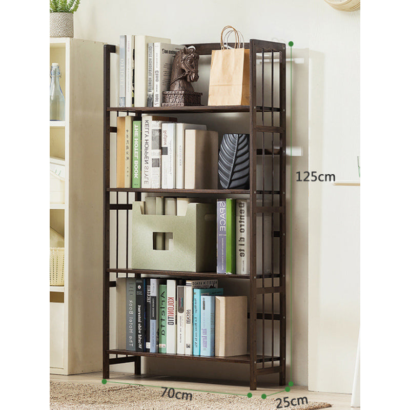 Multi-layer household bamboo plant standing bookshelf storage cabinet